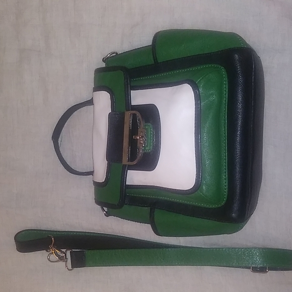 FAB Lockheart Crossbody w/ Top Handle Classic Mulicolor LUX Leather Handbag